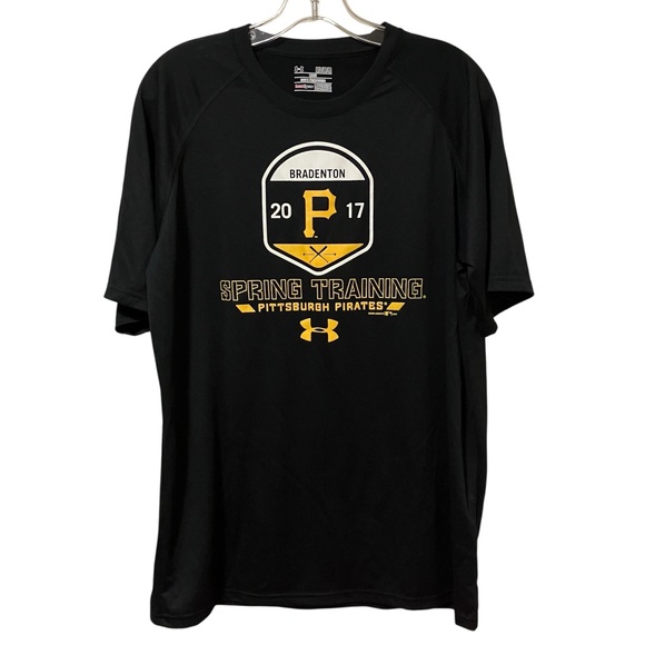 Under Armour Pittsburgh Pirates Bradenton Spring Training 2017 Black Loose Tee - Picture 1 of 7